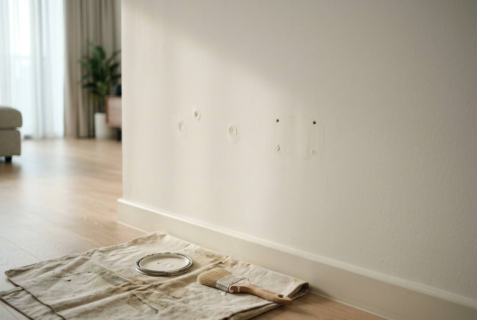 Paint touch-up before handover: when it blends