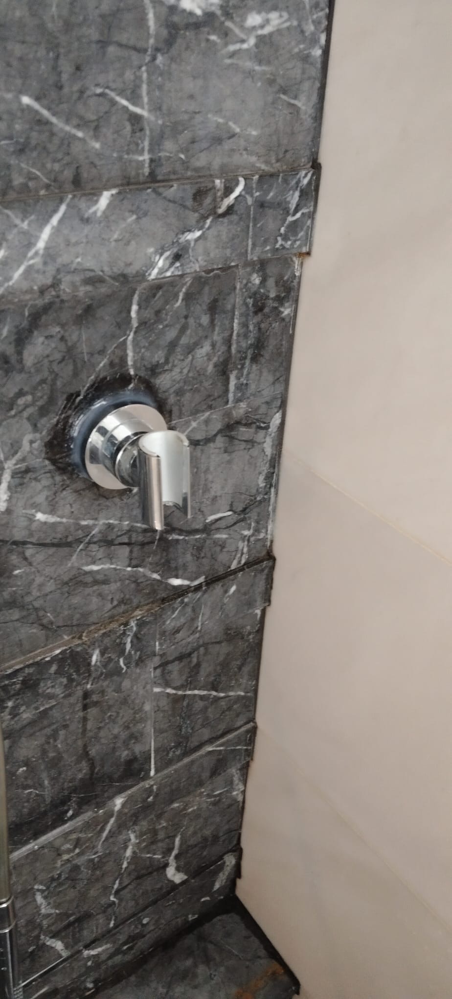 Marble tiled bathroom wall finished by RK E&C, Reflection